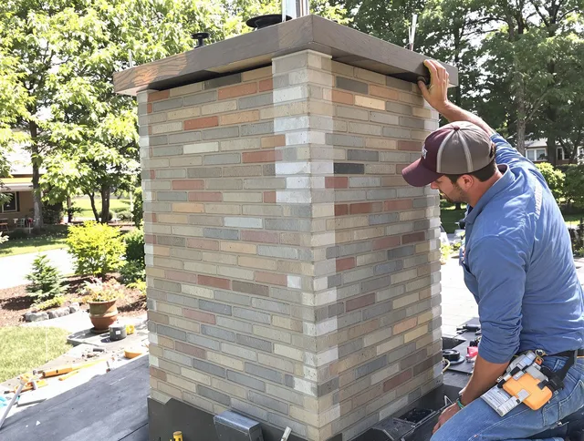 Security-Widefield Chimney Sweep completing a modern chimney remodel in Security-Widefield, CO