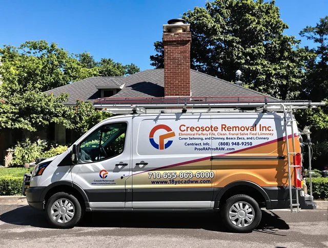 Security-Widefield Chimney Sweep technician removing creosote safely in Security-Widefield, CO