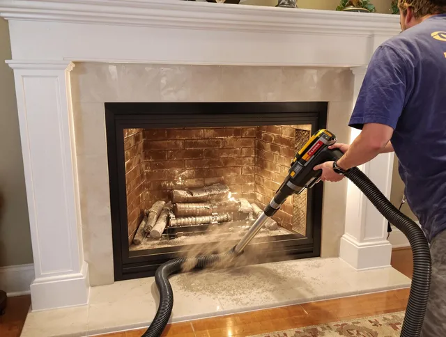 Fireplace cleaning performed by Security-Widefield Chimney Sweep in Security-Widefield, CO